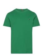 Essential Cotton Reg Tee S/S Tops T-Kortærmet Skjorte Green Tommy Hilfiger