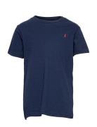 Cotton Jersey Crewneck Tee Tops T-Kortærmet Skjorte Blue Ralph Lauren Kids