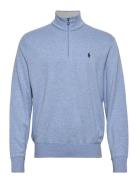 Double Knit Jersey-Lsl-Knt Tops Sweatshirts & Hoodies Sweatshirts Blue Polo Ralph Lauren