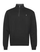 Luxury Jersey Quarter-Zip Pullover Tops Sweatshirts & Hoodies Sweatshirts Black Polo Ralph Lauren