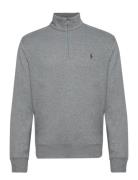 Double Knit Jersey-Lsl-Knt Tops Sweatshirts & Hoodies Sweatshirts Grey Polo Ralph Lauren