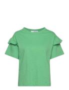 Slfrylie Ss Florence Tee M Noos Tops T-shirts & Tops Short-sleeved Green Selected Femme