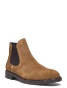 Slhblake Suede Chelsea Boot Noos Støvlet Chelsea Boot Brown Selected Homme