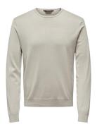 Onswyler Life Reg 14 Ls Crew Knit Noos Tops Knitwear Round Necks Beige ONLY & SONS