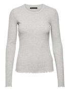 Candacekb Ck Ls Tops T-shirts & Tops Long-sleeved Grey Karen By Simonsen