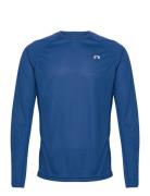 Men Core Running T-Shirt L/S Sport T-Langærmet Skjorte Blue Newline