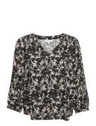 Mileanpw Bl Tops Blouses Long-sleeved Black Part Two