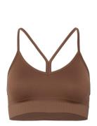 Seamless Graphical Rib Sports Top Sport Bras & Tops Sports Bras - All Brown Casall