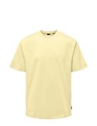 Onsfred Life Rlx Ss Tee Noos Tops T-Kortærmet Skjorte Yellow ONLY & SONS