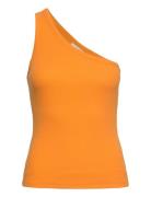 Drewgz Shoulder Tops T-shirts & Tops Sleeveless Orange Gestuz