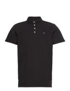 Silkeborg Stretch Polo Tops Polos Short-sleeved Black Clean Cut Copenhagen