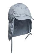 Sun Hat W. String Solhat Blue En Fant