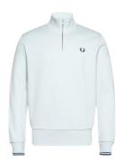 Half Zip Sweatshirt Tops Sweatshirts & Hoodies Sweatshirts Blue Fred Perry