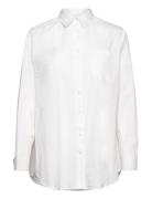 Gaia Shirt Poplin Tops Shirts Long-sleeved White Moshi Moshi Mind