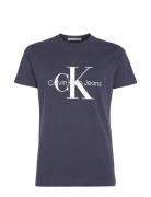 Core Monologo Slim Tee Tops T-Kortærmet Skjorte Navy Calvin Klein Jeans