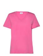 Adeliasz V-N T-Shirt Tops T-shirts & Tops Short-sleeved Pink Saint Tropez