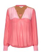 Agnethapw Bl Tops Blouses Long-sleeved Pink Part Two