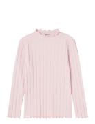 Nkfnoline Ls Slim Top Noos Tops T-shirts Long-sleeved T-Skjorte Pink Name It