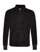 Fleece Jacket Tops Sweatshirts & Hoodies Fleeces & Midlayers Black Bread & Boxers