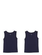 Rib Jersey 2-Pack Tank-Tops Night & Underwear Underwear Tops Navy Copenhagen Colors