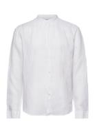 Slhregkylian-Linen Shirt Ls Band Tops Shirts Casual White Selected Homme