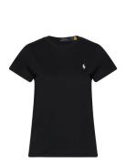 Cotton Jersey Crewneck Tee Tops T-shirts & Tops Short-sleeved Black Polo Ralph Lauren