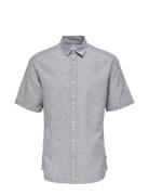 Onscaiden Ss Solid Linen Shirt Noos Tops Shirts Short-sleeved Blue ONLY & SONS