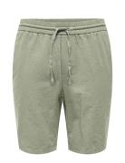 Onslinus 0007 Cot Lin Shorts Noos Bottoms Shorts Casual Khaki Green ONLY & SONS