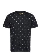 Allover Pony Cotton Jersey Sleep Shirt Tops T-Kortærmet Skjorte Black Polo Ralph Lauren Underwear