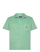 Rec Lw Cotton Terry-Ssl-Knt Tops Polos Short-sleeved Green Polo Ralph Lauren