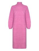 Yasbalis Ls Funnel Knit Dress S. Noos Dresses Knitted Dresses Pink YAS