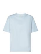 Mschterina Organic Tee Tops T-shirts & Tops Short-sleeved Blue MSCH Copenhagen