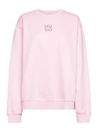 Classic Crew Tops Sweatshirts & Hoodies Sweatshirts Pink HUGO