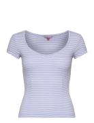 Tjw Bby Stripe Ss Top Tops T-shirts & Tops Short-sleeved Blue Tommy Jeans