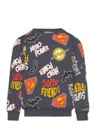 Nmmsolo Superfriends Sweat Bru Wab Tops Sweatshirts & Hoodies Sweatshirts Navy Name It