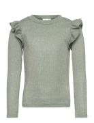 Tnfarah L_S Tee Tops T-shirts Long-sleeved T-Skjorte Green The New