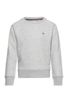 Shield C-Neck Tops Sweatshirts & Hoodies Sweatshirts Grey GANT