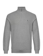 32/2 Cotton-Lsl-Plo Tops Knitwear Half Zip Jumpers Grey Polo Ralph Lauren