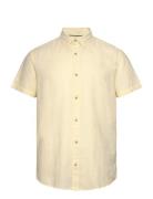 Jjesummer Linen Blend Shirt Ss Sn Tops Shirts Short-sleeved Cream Jack & J S