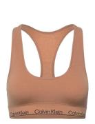 Unlined Bralette Lingerie Bras & Tops Soft Bras Bralette Brown Calvin Klein