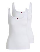 Twin Vest Tops T-shirts & Tops Sleeveless White HUGO