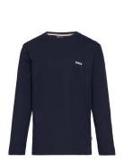 Long Sleeve T-Shirt Tops T-shirts Long-sleeved T-Skjorte Navy BOSS