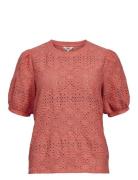 Objfeodora S/S Top Noos Tops T-shirts & Tops Short-sleeved Coral Object