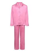 Pajama Satin Pyjamassæt Pink Lindex