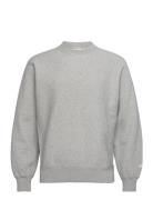 Hasse Crew Neck Greymelange Designers Sweatshirts & Hoodies Sweatshirts Grey Nudie Jeans