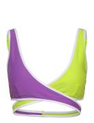 Puma Swim Women Contour Plunge Top Swimwear Bikinis Bikini Tops Triangle Bikinitops Multi/patterned Puma Swim