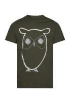 Alder Big Owl Tee - Gots/Vegan Tops T-Kortærmet Skjorte Green Knowledge Cotton Apparel