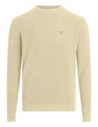 Ck Embro Badge Sweater Tops Knitwear Round Necks Beige Calvin Klein Jeans