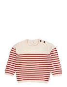 Knitted Striped Sailor Jumper Tops Knitwear Pullovers Red Copenhagen Colors