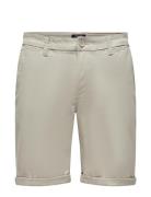 Onspeter Life Regular 0013 Shorts Noos Bottoms Shorts Chinos Shorts Cream ONLY & SONS